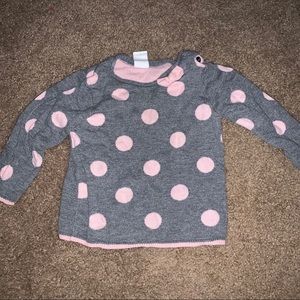 Pink polkadot H&M baby girl sweater very cute